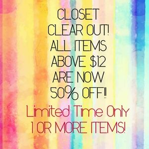 Any item 50% off